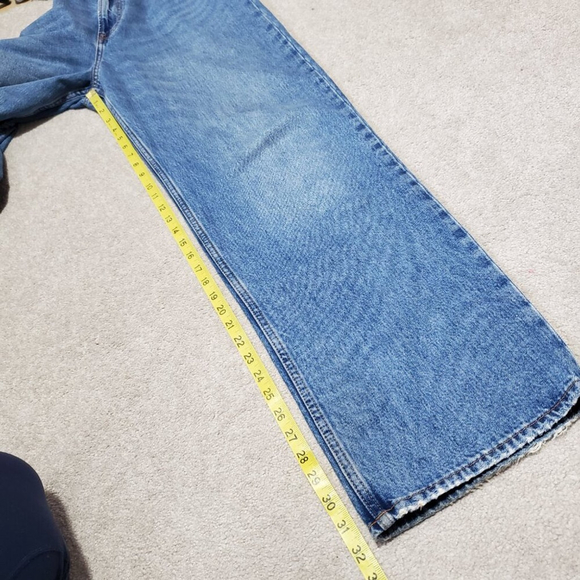 ABERCROMBIE & FITCH Curve Love The Loose High Rise Jeans 32" Blue Women's 28, 6 - Picture 15 of 16